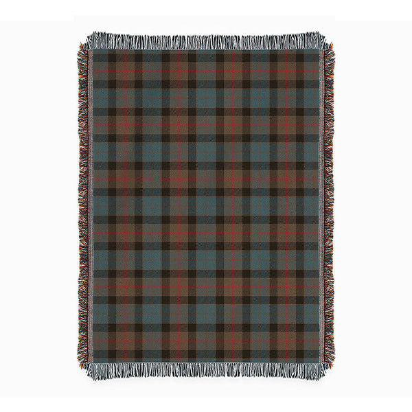 Gunn Weathered Clan Badge Tartan Woven Blanket