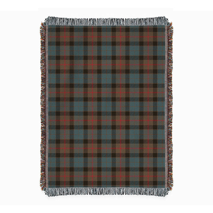 Gunn Weathered Clan Badge Tartan Woven Blanket