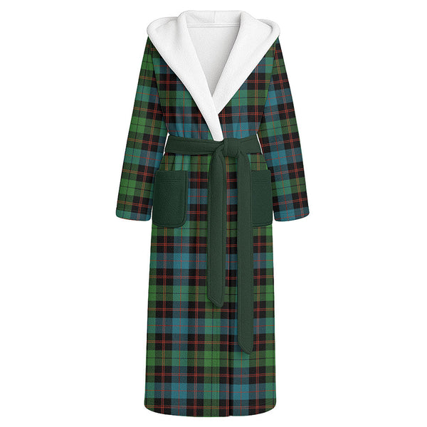 Guthrie Ancient Clan Badge Tartan Flannel Hooded Bathrobe