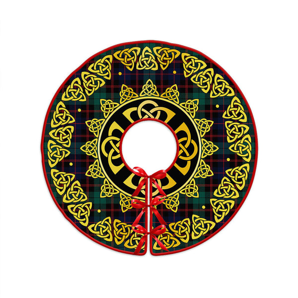Guthrie Modern Clan Badge Tartan Christmas Tree Skirt Golden Celtic Heritage