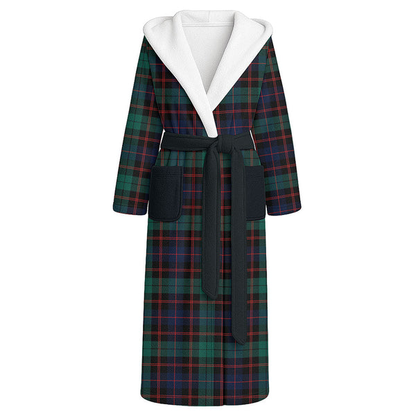 Guthrie Modern Clan Badge Tartan Flannel Hooded Bathrobe
