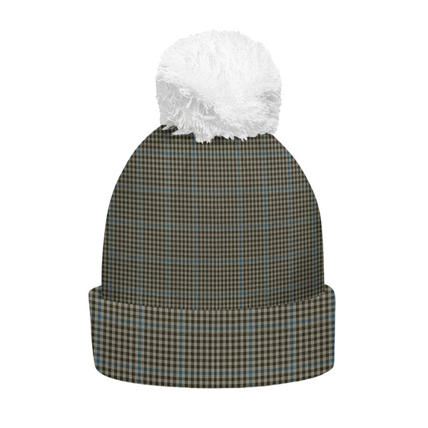 Haig Check Clan Badge Tartan Bobble Beanie Hat