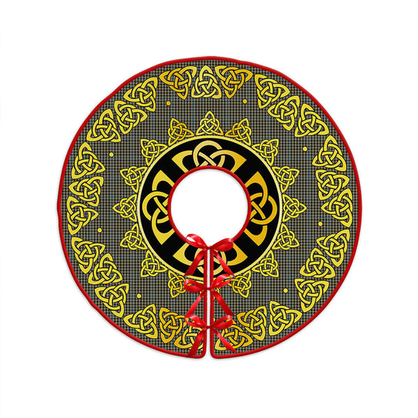 Haig Check Clan Badge Tartan Christmas Tree Skirt Golden Celtic Heritage