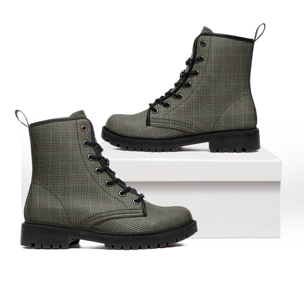 Haig Check Clan Badge Tartan Leather Boots