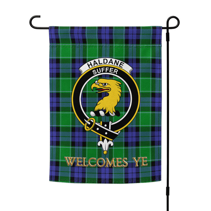 Haldane Clan Badge Tartan Garden Flag