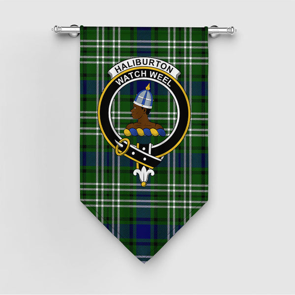 Haliburton Clan Badge Tartan Gonfalon