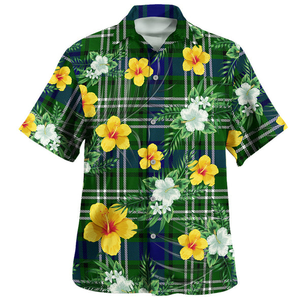 Haliburton Clan Badge Tartan Hawaiian Shirt Summer Vibes Style