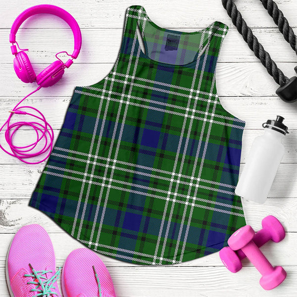 Haliburton Clan Badge Tartan Women Racerback Tank Top