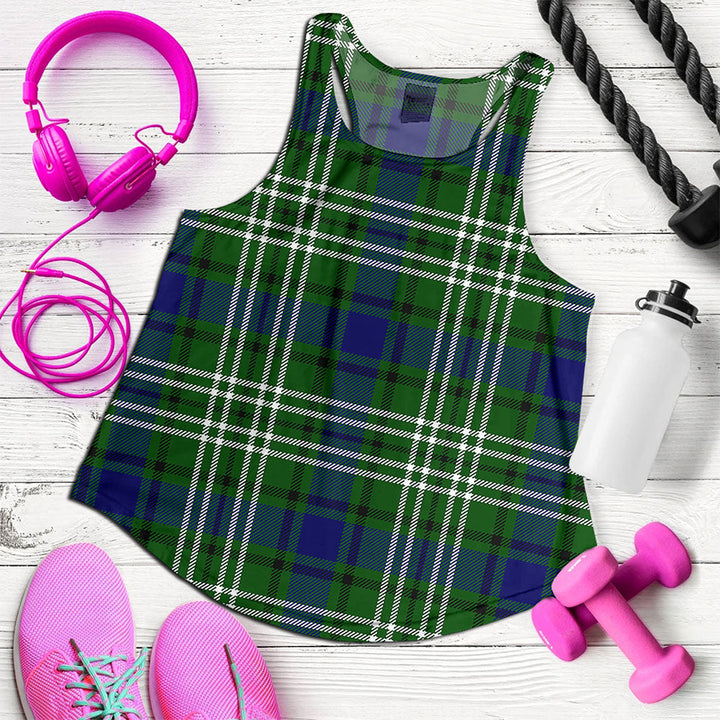 Haliburton Clan Badge Tartan Women Racerback Tank Top