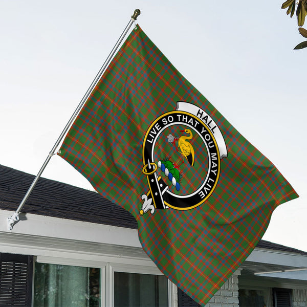 Hall Ancient Clan Badge Tartan House Flag