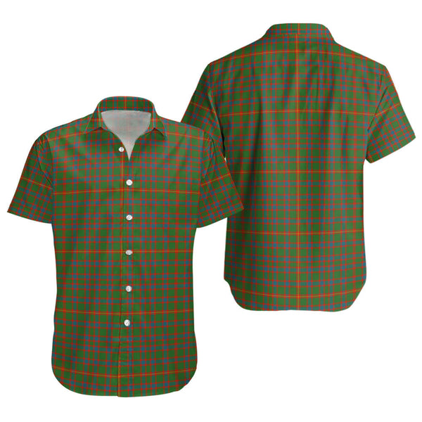 Hall Ancient Clan Badge Tartan Short Sleeve Shirt