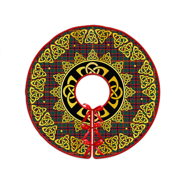 Hall Modern Clan Badge Tartan Christmas Tree Skirt Golden Celtic Heritage