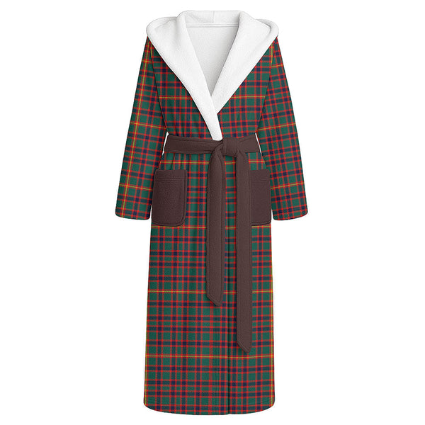 Hall Modern Clan Badge Tartan Flannel Hooded Bathrobe