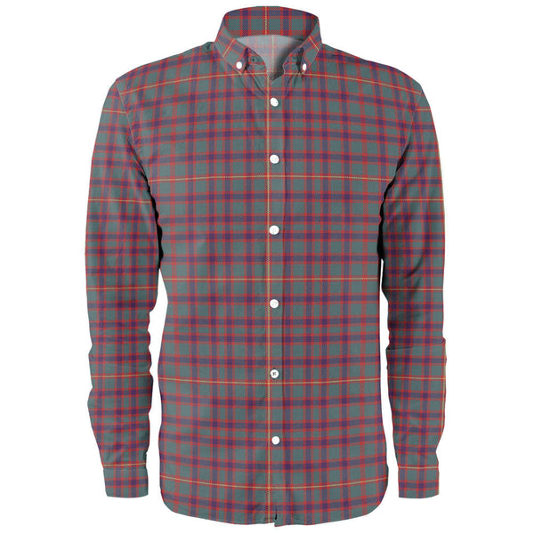 Hall Weathered Clan Badge Tartan Long Sleeve Shirt