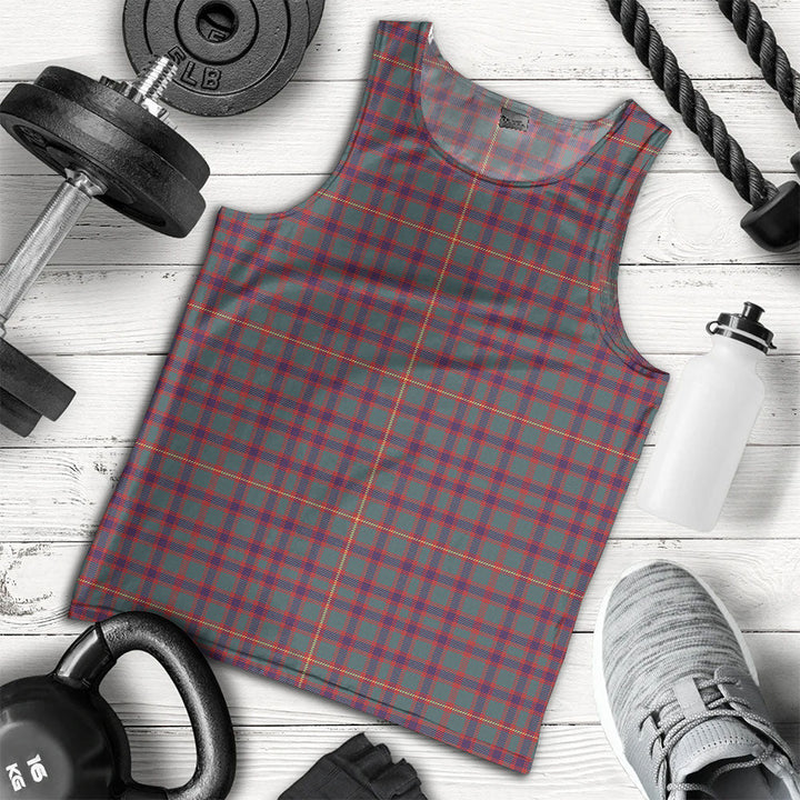 Hall Weathered Clan Badge Tartan Men Tank Top