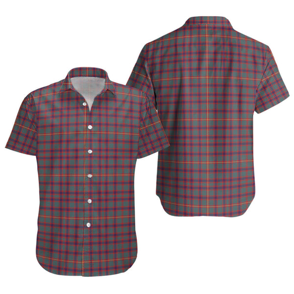 Hall Weathered Clan Badge Tartan Short Sleeve Shirt