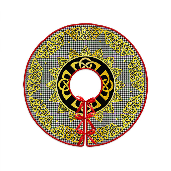 Halliday (Holliday) Ancient Clan Badge Tartan Christmas Tree Skirt Golden Celtic Heritage