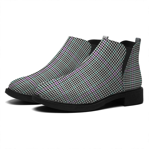 Halliday (Holliday) Modern Tartan Flat Ankle Boots