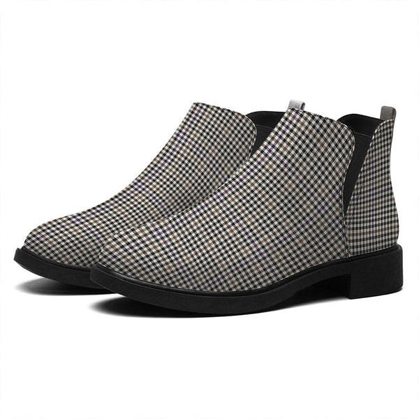Halliday (Holliday) Weathered Tartan Flat Ankle Boots