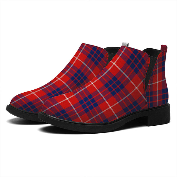 Hamilton Modern Tartan Flat Ankle Boots