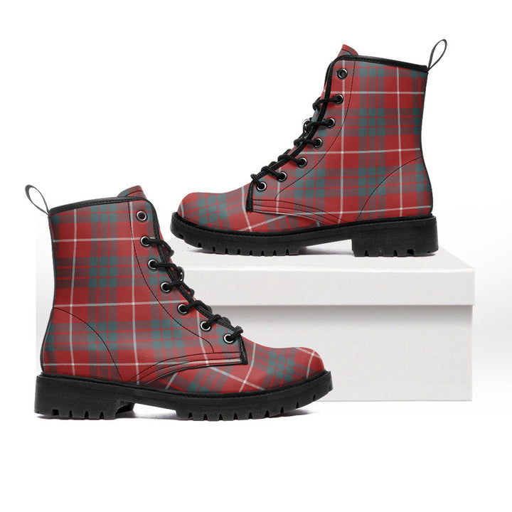 Hamilton Weathered Clan Badge Tartan Leather Boots