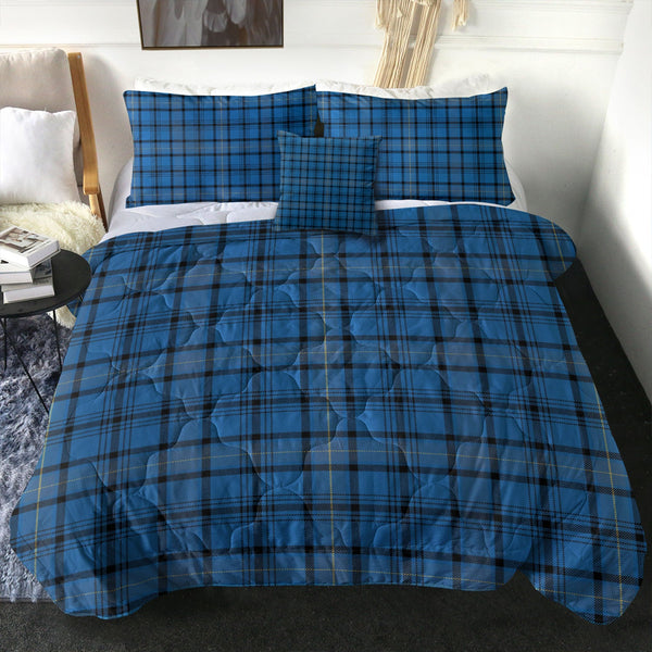 Haney Blue Ancient Clan Badge Tartan Comforter