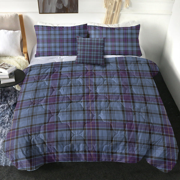 Haney Blue Weathered Clan Badge Tartan Comforter