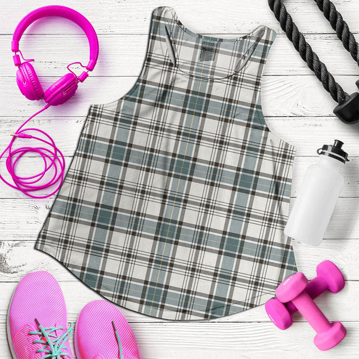 Haney Weathered Clan Badge Tartan Women Racerback Tank Top