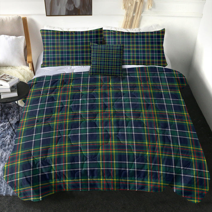 Harkness Hunting Modern Tartan Comforter