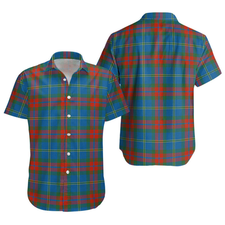 Harvey Ancient Clan Badge Tartan Short Sleeve Shirt