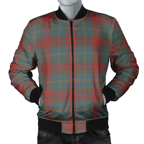 Harvey Weathered Clan Badge Tartan Bomber Jacket
