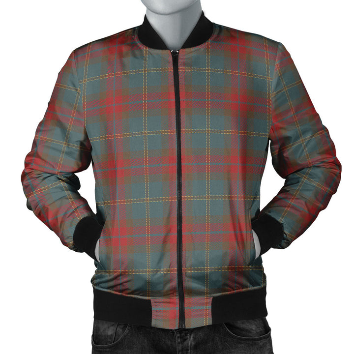 Harvey Weathered Clan Badge Tartan Bomber Jacket