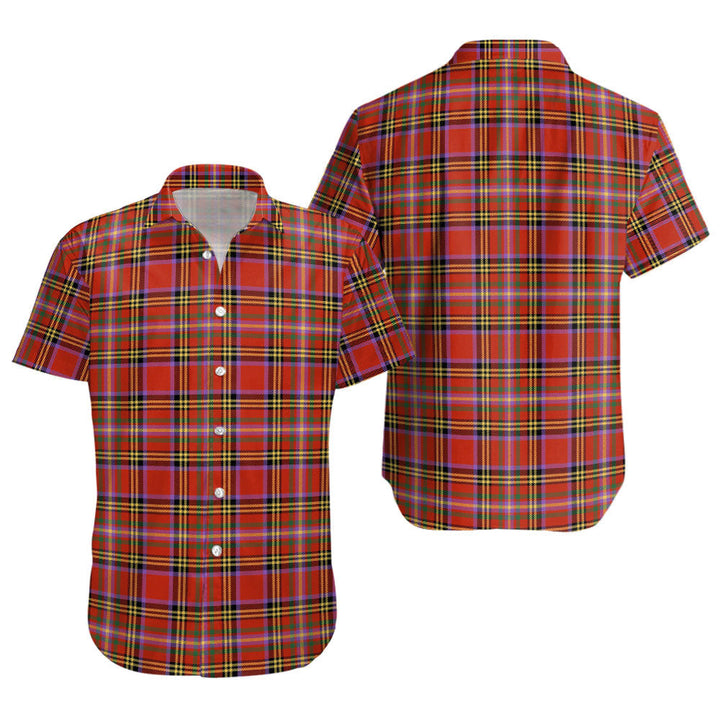 Hepburn Ancient Clan Badge Tartan Short Sleeve Shirt