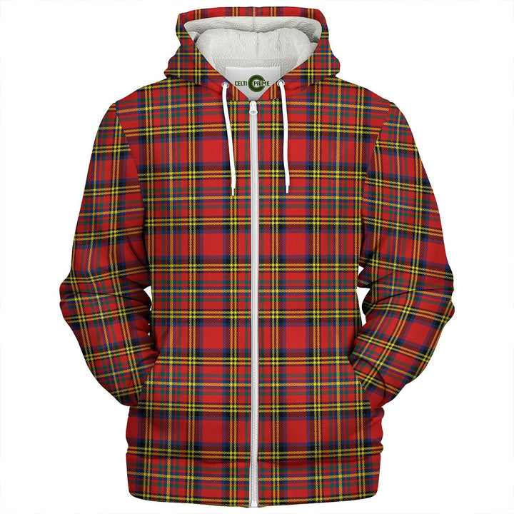Hepburn Modern Clan Badge Tartan Sherpa Hoodie