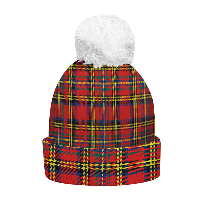 Hepburn Modern Clan Badge Tartan Bobble Beanie Hat