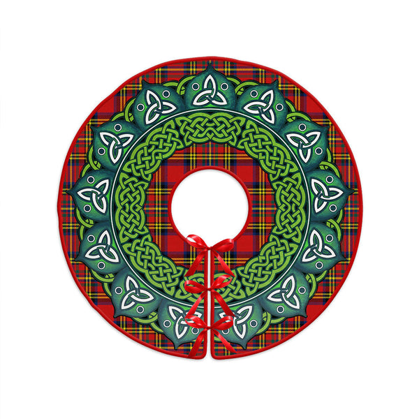 Hepburn Modern Clan Badge Tartan Christmas Tree Skirt Heritage Holiday Decor