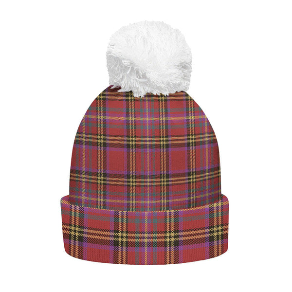 Hepburn Weathered Clan Badge Tartan Bobble Beanie Hat