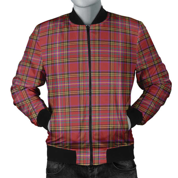 Hepburn Weathered Clan Badge Tartan Bomber Jacket
