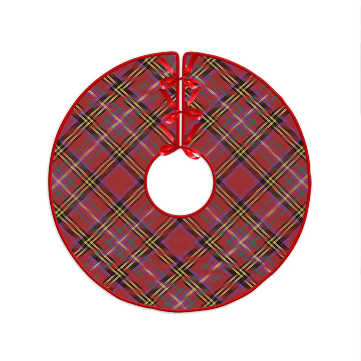 Hepburn Weathered Clan Badge Tartan Christmas Tree Skirt
