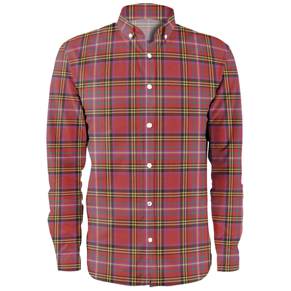 Hepburn Weathered Clan Badge Tartan Long Sleeve Shirt