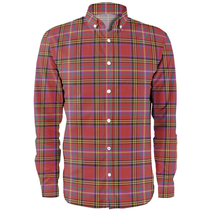 Hepburn Weathered Clan Badge Tartan Long Sleeve Shirt