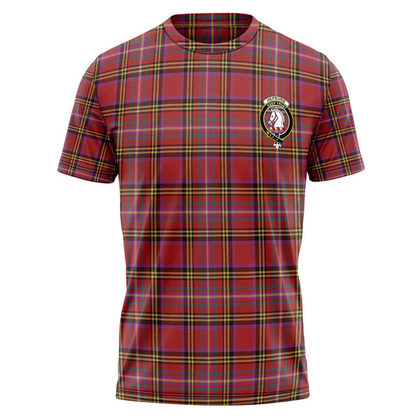 Hepburn Weathered Clan Badge Tartan T-Shirt