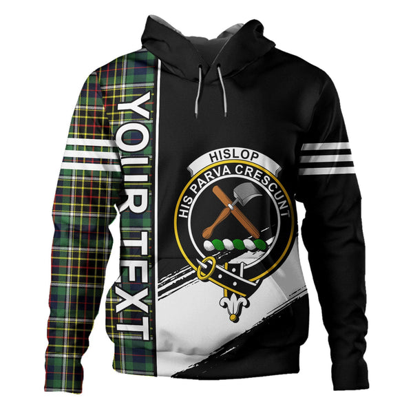 Hislop #2 Modern Clan Badge Tartan Hoodie Quarter Style Personalized