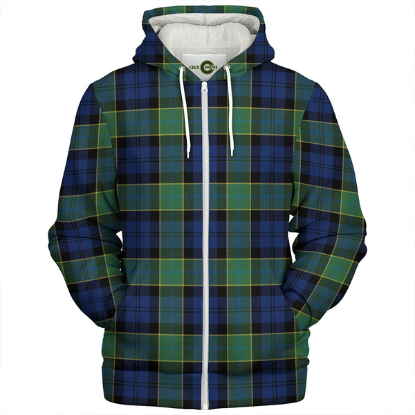 Hogarth Modern Clan Badge Tartan Sherpa Hoodie