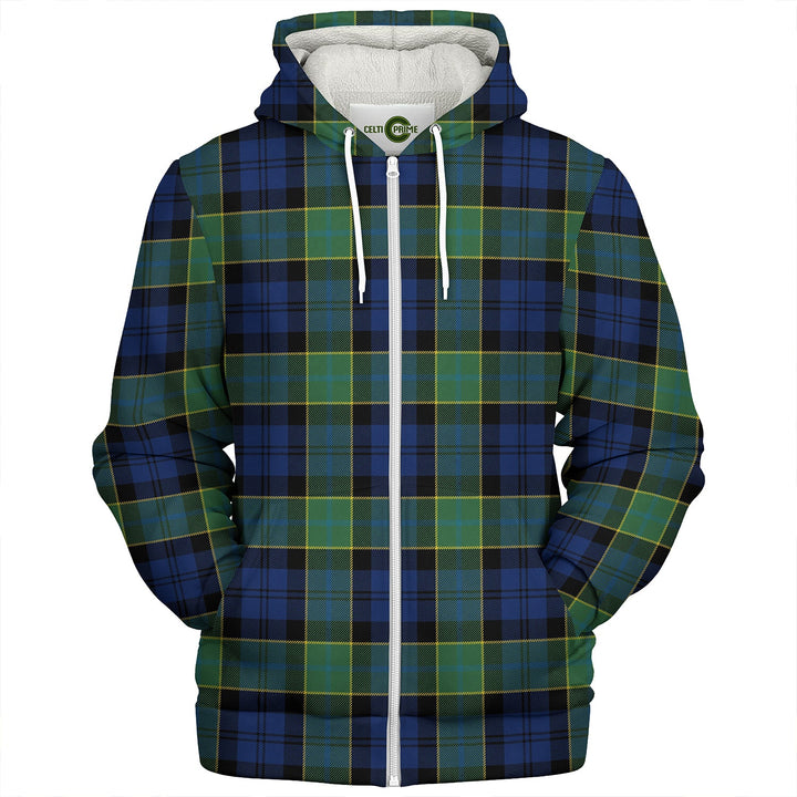 Hogarth Modern Clan Badge Tartan Sherpa Hoodie