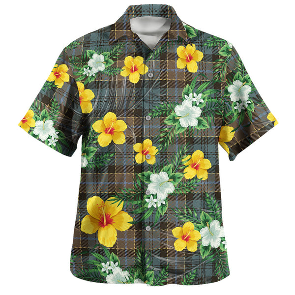 Hogarth Weathered Clan Badge Tartan Hawaiian Shirt Summer Vibes Style