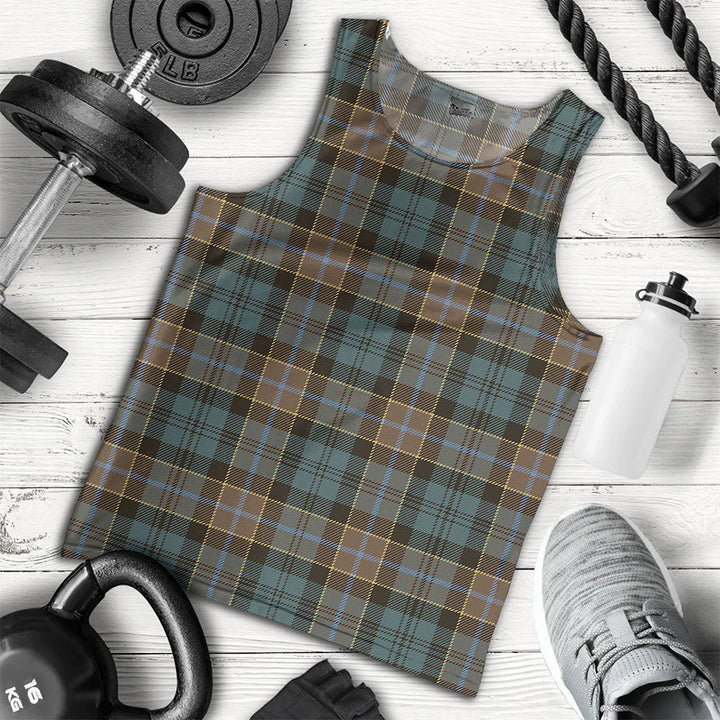 Hogarth Weathered Clan Badge Tartan Men Tank Top