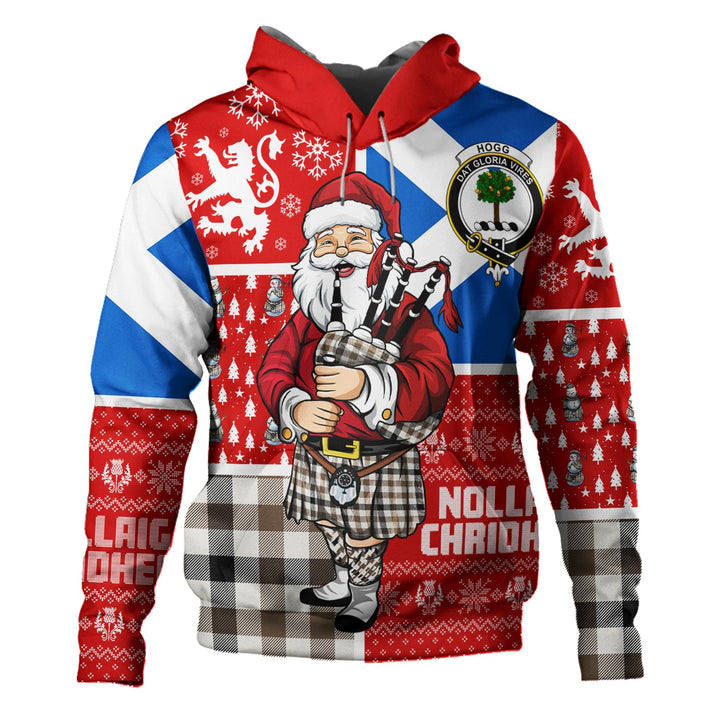 Hogg Ancient Clan Badge Tartan Hoodie Scotland Christmas Santa