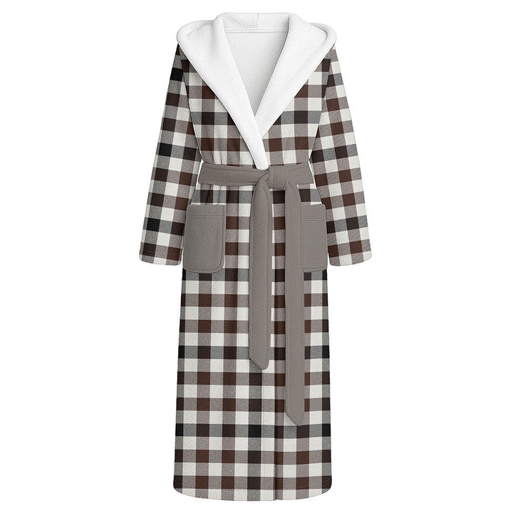 Hogg Modern Clan Badge Tartan Flannel Hooded Bathrobe
