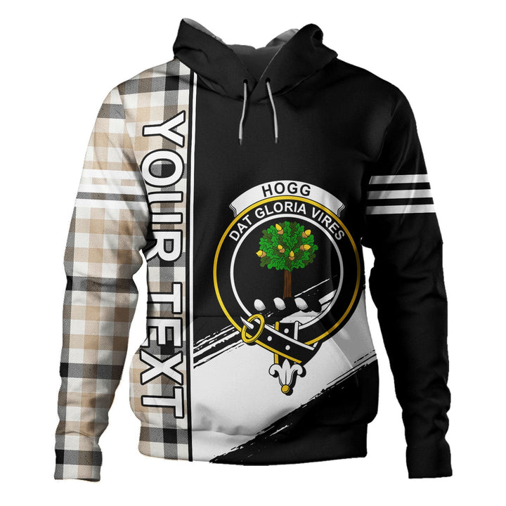 Hogg Weathered Clan Badge Tartan Hoodie Quarter Style Personalized